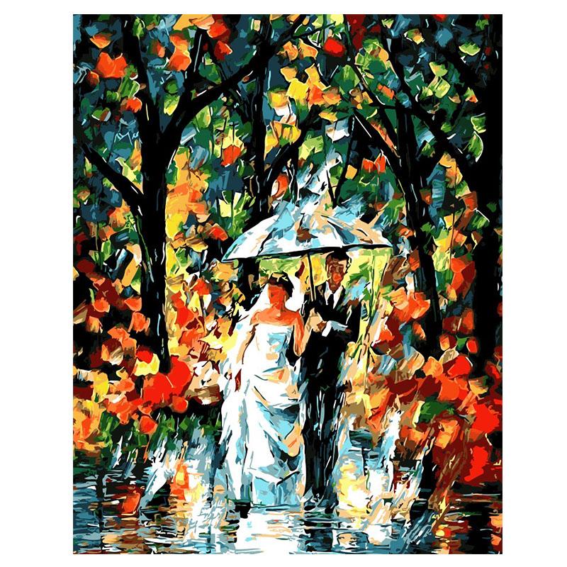 

Картина маслом по номерам своими руками Декор для рукоделия 40x50 см Безрамная Поп-арт Свадьба