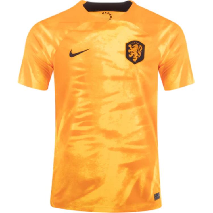 Nike Nizozemsko 2022/23 Stadionový domácí fotbalový dres Dri-FIT Laserově oranžová/černá Pánský streetwear DN0694-845