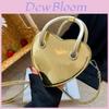 Stylish Mini Heart Shaped Handbag With Chic Chain Strap In Black Gold Silver And Orange