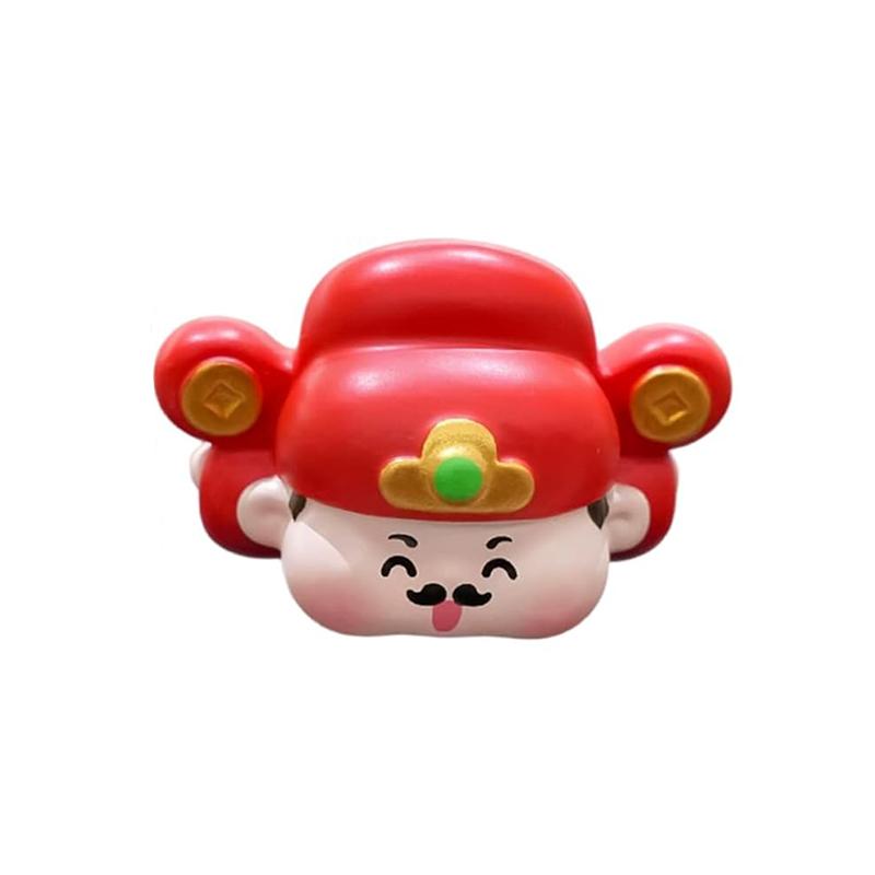Mini Resin God Of Wealth Figurine, Funny Computer Decor, 3D Craft Sculpture, Tiny Cute God Of Wealth Statues For Car Dashboard