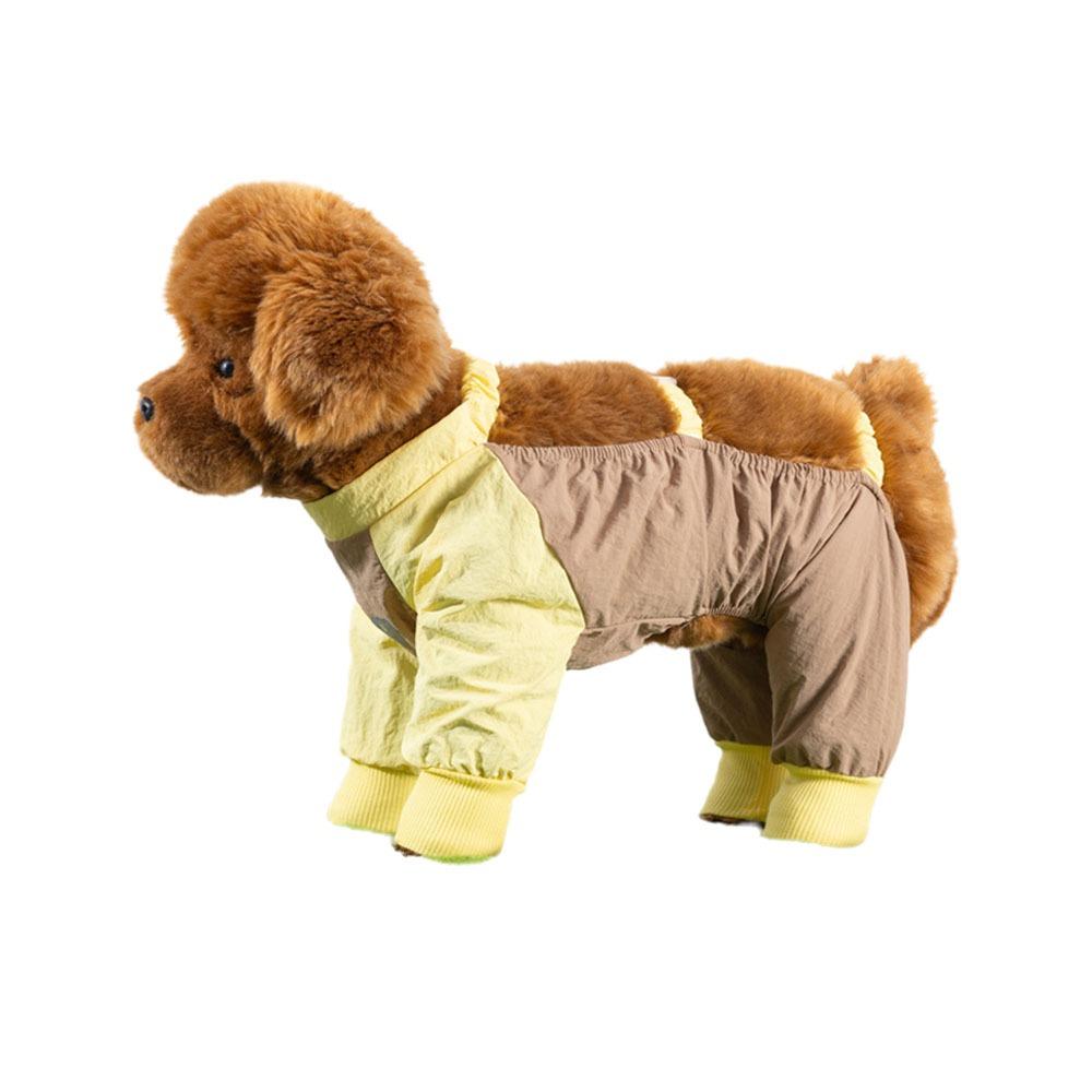 

Регулируемые ремешки Одежда для собаки на четыре лапы Дышащий Водонепроницаемый Комбинезон для собаки Дождливый день M жёлтый