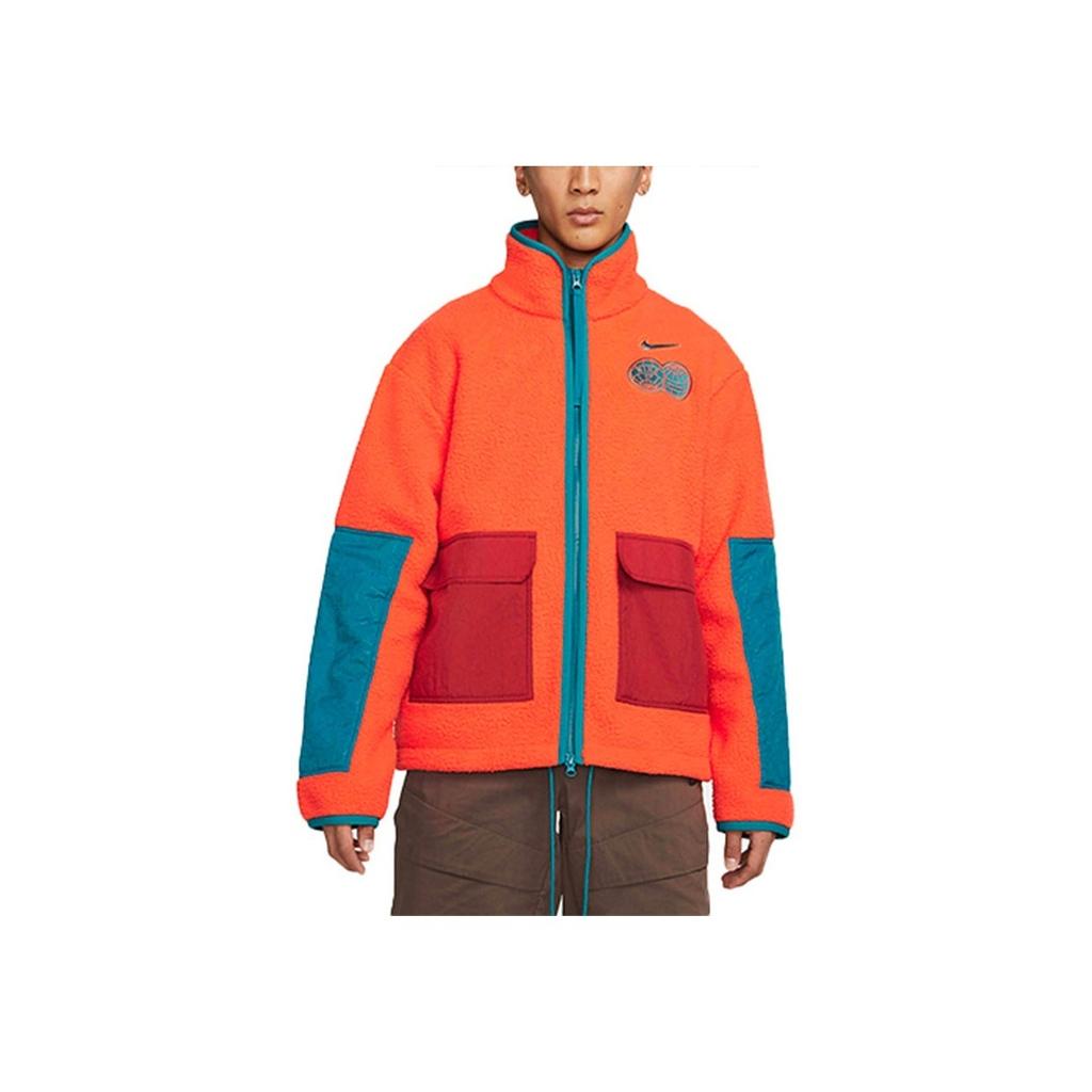 Nike Veste de sport ample patchwork CNY avec col montant Vestes pour hommes Corail-Orange DQ5061-817