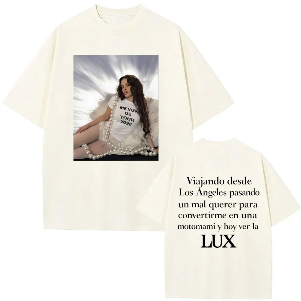 

Singer Rosalia Lux Me Vov De Tour 2026 Tshirt Oversized Streetwear Unisex Unisex Women Fashion Casual Hip Hop Short Sleeve T Shirt M