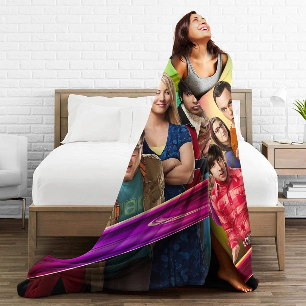 The Big Bang Theory Flannel Blankets Winter Warm Soft Bedding Throws for Child Home Decor Graphic Bedspread Sofa Bed Cover