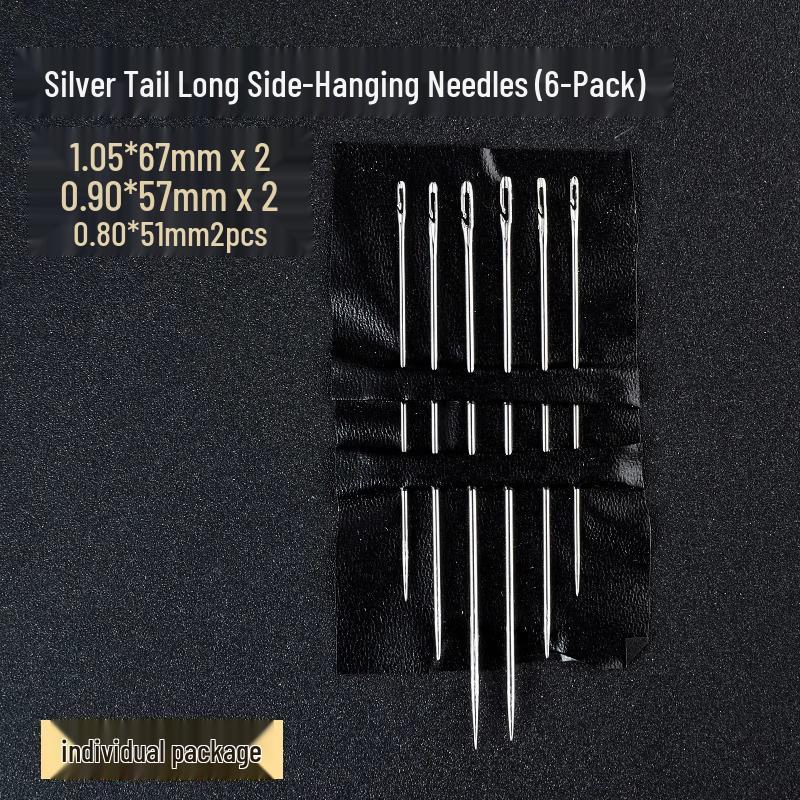 

Безушковые швейные иглы для легкого квилтинга: Идеально для пожилых людей и слабовидящих, включает коробку с иголкой и нитками.