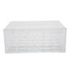 Earring Storage Box 3 Layer 72 Grids Clear Acrylic Jewelry Organizer Holder with Dustproof Lid for Necklaces Rings