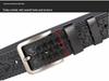Personalized Men's Leather Belt for Jeans – Customized Carving Cowhide Belt Fashion Accessory