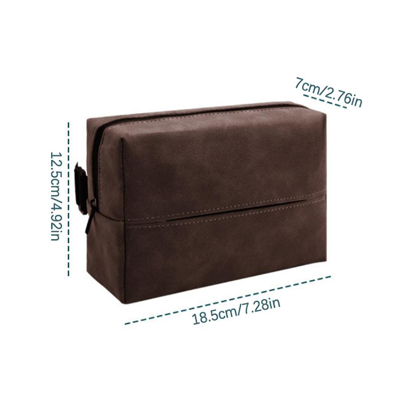 Car Tissue Box Holder Nappa Leather Car Center Console Armrest Napkin Box Sun Visor Backseat Tissue Case With Fix Strap