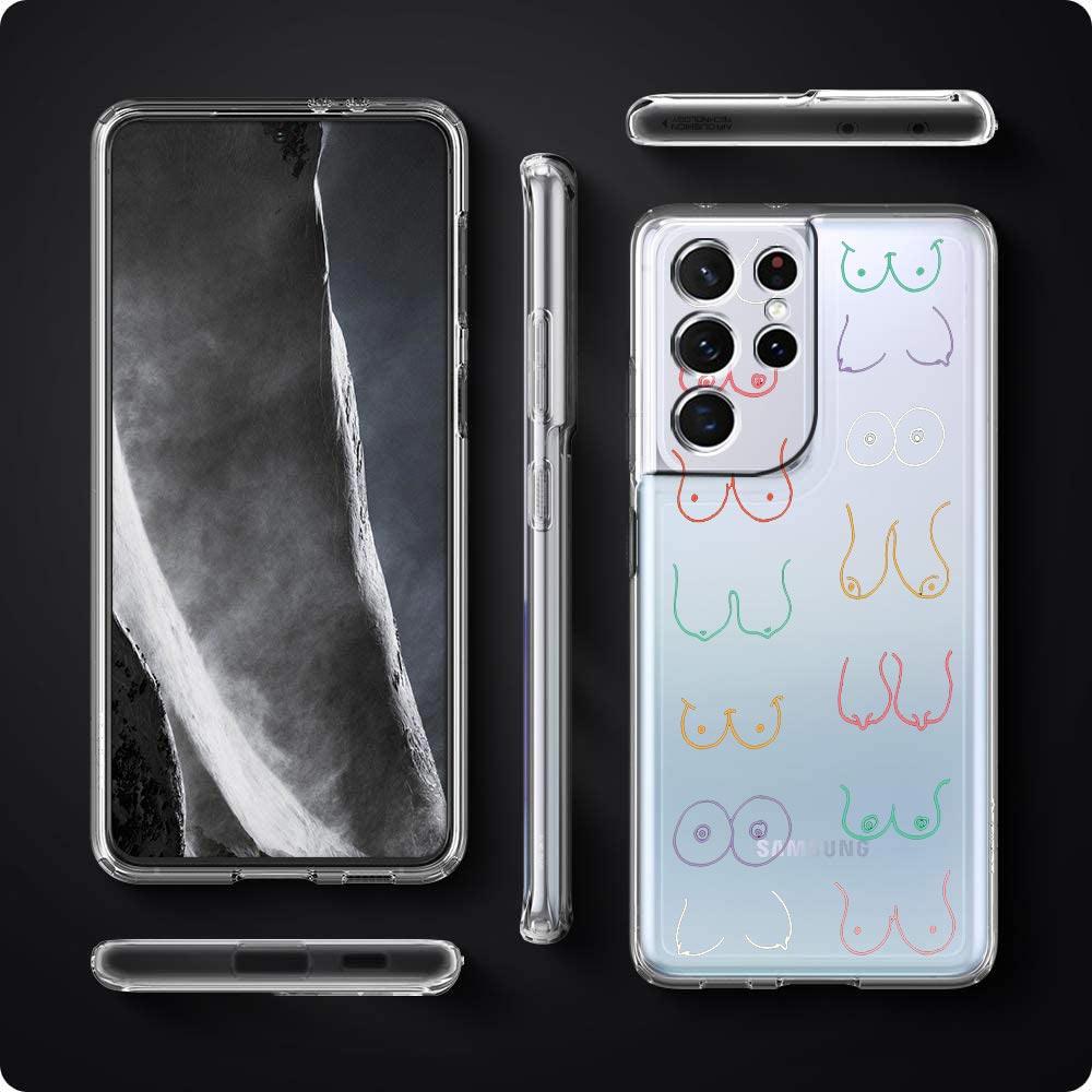 Boobs Art Print Phone Case For Samsung Galaxy S23 S22 Ultra S20 S21 FE 5G S10 S10E S9 S8 Plus 4G Soft Silicone Clear Back Cover