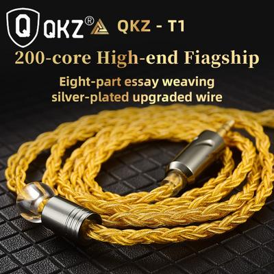 QKZ T1 Eight Sidabruota naujovinimo linija 3.5 kištukas 0.75 2PIN ausinių atnaujinimo linija