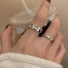 Female Niche Cool Style Fashionable Personality Element Ring with An Open Mouth Ring
