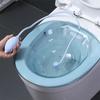 Foldable Sitz Bath Flusher Soaking with Suction Cup with Pump Sprayer Bidet Flusher for Bathtub Perineal Soaking Bath