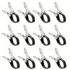 10pcs Durable Stainless Steel Pool Cover Clips with Plastic Handles - Heavy Duty Windproof Spring Clips