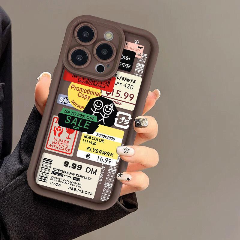 Simple Label Applies To iPhone16promax Matte Mobile Phone Case Apple 15 Simple 14/13 Anti-drop X Generation