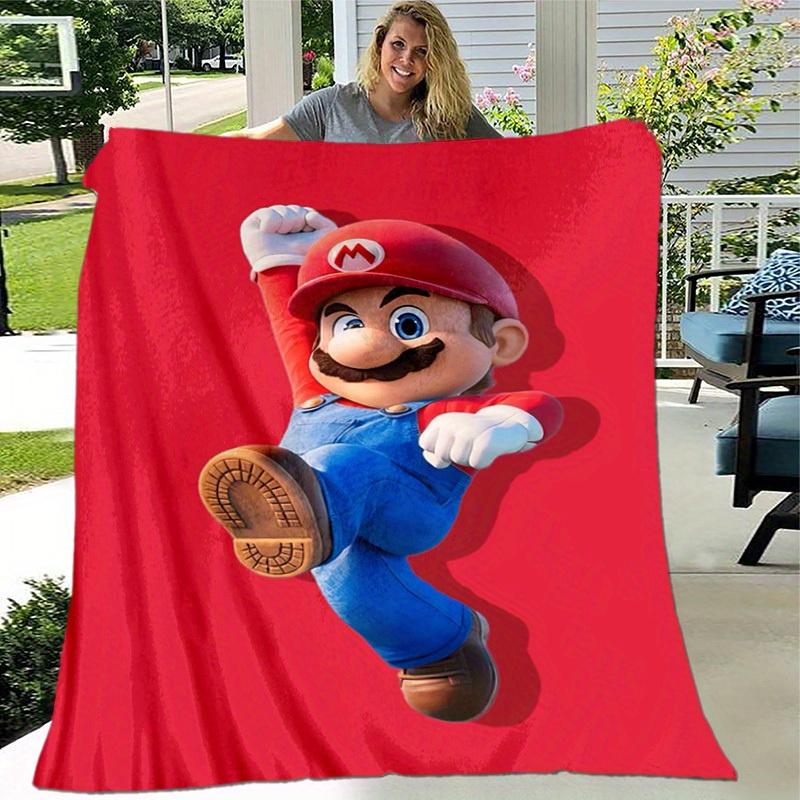 1pcSuper Mario Pattern Blanket- Soft Comfortable, Suitable for All Seasons, Perfect GiftB06043m