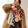 Luxusní kašmírový šátek Zimní Dámské Šály Pašmína Teplá Deka Zábaly Dámská šátek Foulard Bandana Značka Silný potisk šátky
