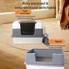 Stainless Steel Cat Litter Box Easy Clean Fully Enclosed Large Cat Toilet Corrosion Resistance Spatter-proof Pet Supplies