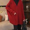 2025 New European-Style Ribbed High Neck Long Sleeve Top for Women - Loose, Slimming Fit