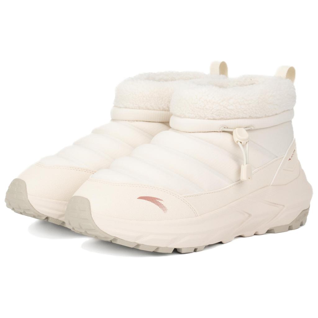 Anta Winter Warm Casual Boundary Down Wool High-Top Cotton Shoes Women sneakers Fish-Belly-White 122548936-1