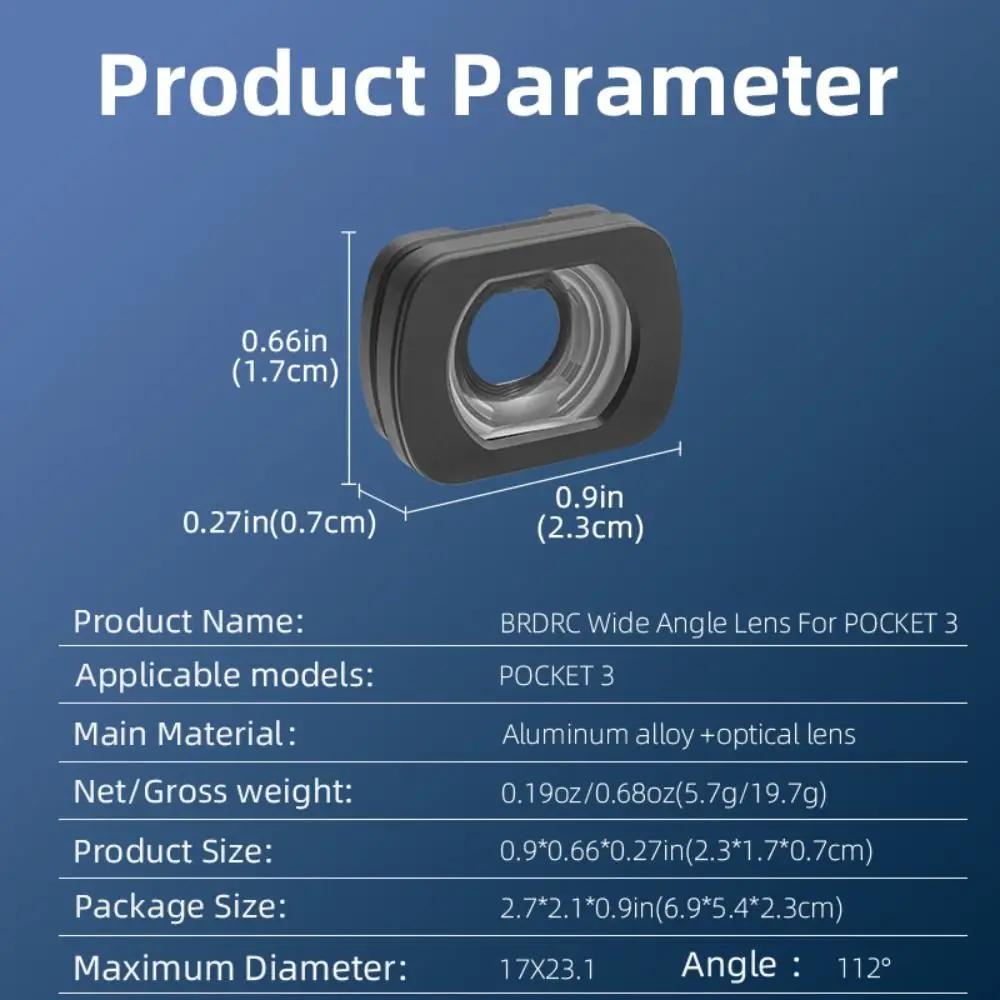 Magnetic Wide-angle Lens Extend FOV to 112° Wide Angle Filter Accessory Photography for DJI Osmo Pocket 3
