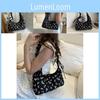 Stylish Black Canvas Floral Tote Bag With Spacious Design For Everyday Use