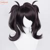 Parrucca Cosplay di Alta Qualità Gioco Ame Angel-chan Coda di Cavallo Nera con Clip Capelli Sintetici Resistenti al Calore OMG Parrucche Anime Ame-chan + Cuffia per Parrucca
