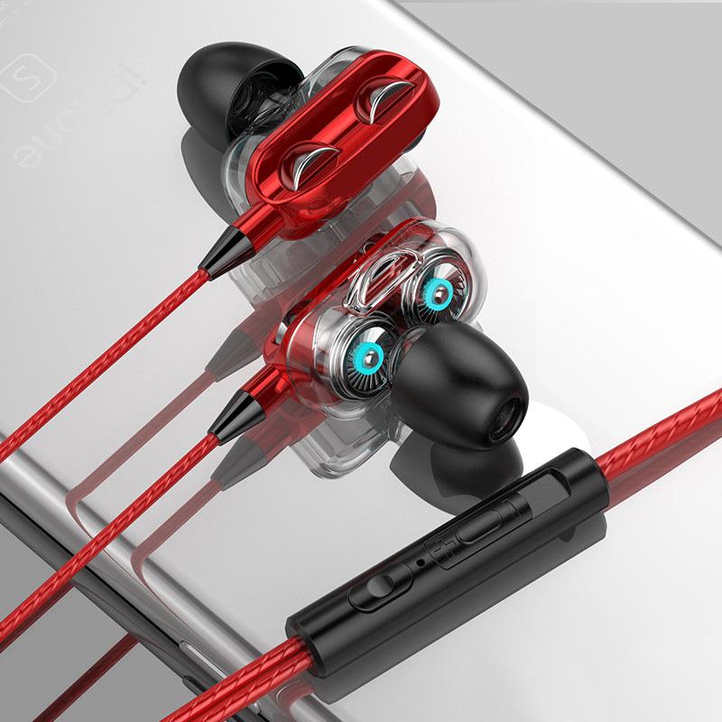 

Проводная гарнитура Наушники 3,5 мм Hi-Fi Стерео Шумоподавляющие Вкладыши Спортивные Наушники с Микрофоном Для iPhone Xiaomi Huawei Samsung красный