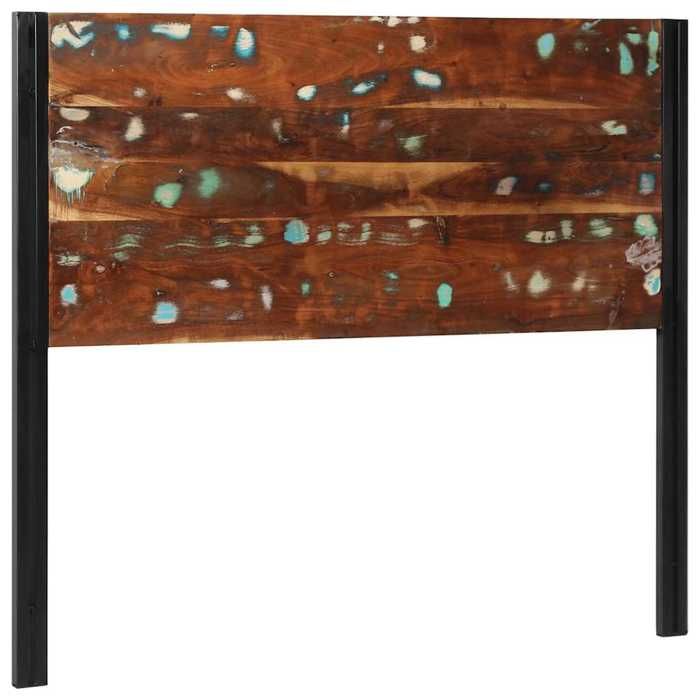 VidaXL Headboard 120 Cm Reclaimed Solid Wood and Iron, Panel Headboard, Double Headboard, Headboard for Bed 4017547