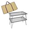 Portable Outdoor Folding Mesh Bamboo Table with Multi-Functional Draining Rack