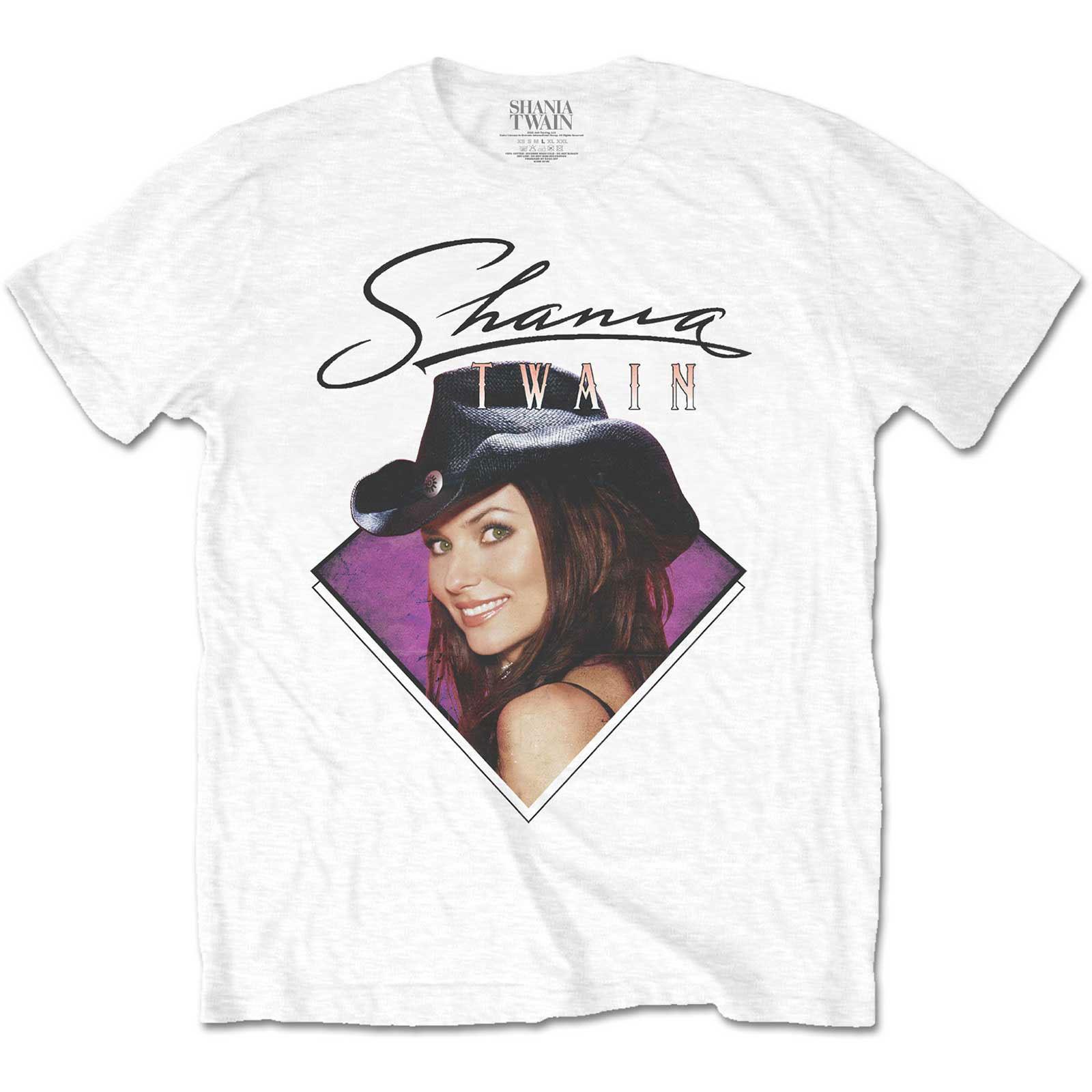 Men s Shania Twain Purple Photo T-shirt Medium White S