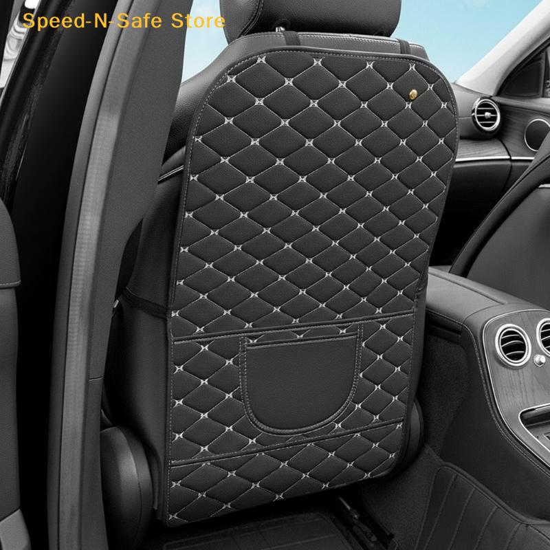 PU Leather Car Anti-Kick Mats Auto Seat Back Protector Cover For Children Car Back Seat Anti-Dirty Pad Car Accessories