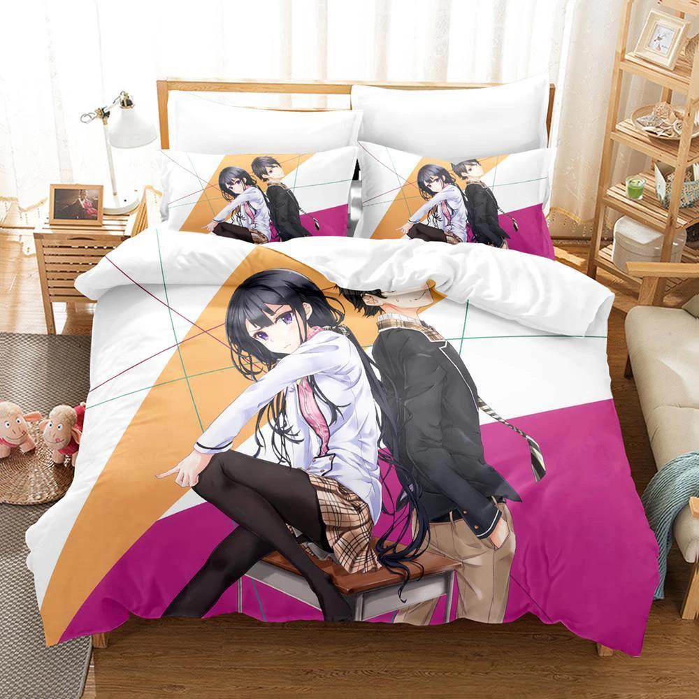 

Cute Derby Adult Boys Bedding Set Single Double Queen King Size Duvet Cover Anime Parure de lit Quilt Cover Pillowcase EU single(135x200cm)