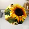 1pc Sunflower Patterned Umbrella with 8 Ribs, Plastic Handle, Auto Open/Closed, Portable Folding Sunshade, Suitable for Travel