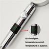 Digital Temperature Display Pressurized Shower Head 5 Modes High Pressure Water Saving Rain Shower Faucet Bathroom Accessories