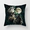 Animal Wolf King Print Pattern Sofa Cushion Cover Pillowcase Home Party Car Bedding