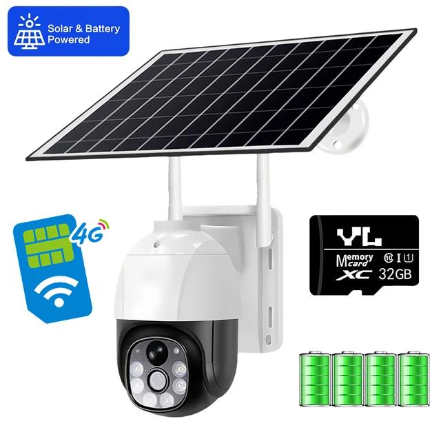 Kamera CCTV 5MP Solarna Karta SIM 4G Automatyczne Śledzenie PIR Niskie Zużycie Energii Wbudowana Bateria HD Noktowizja