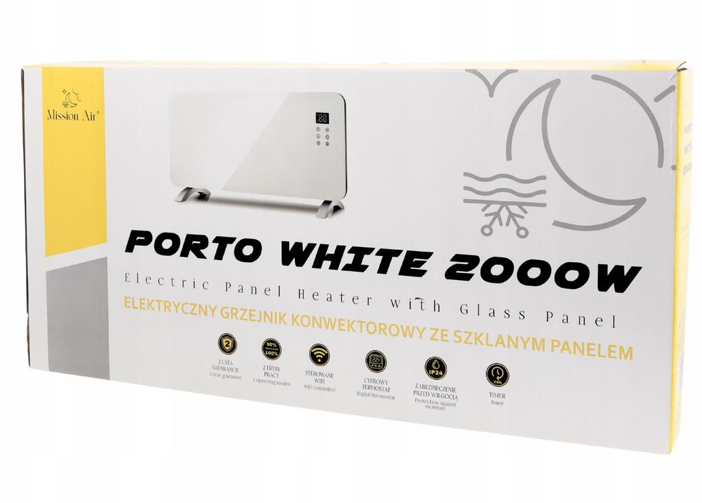 Porto Wifi 2000W Bílý konvektorový ohřívač