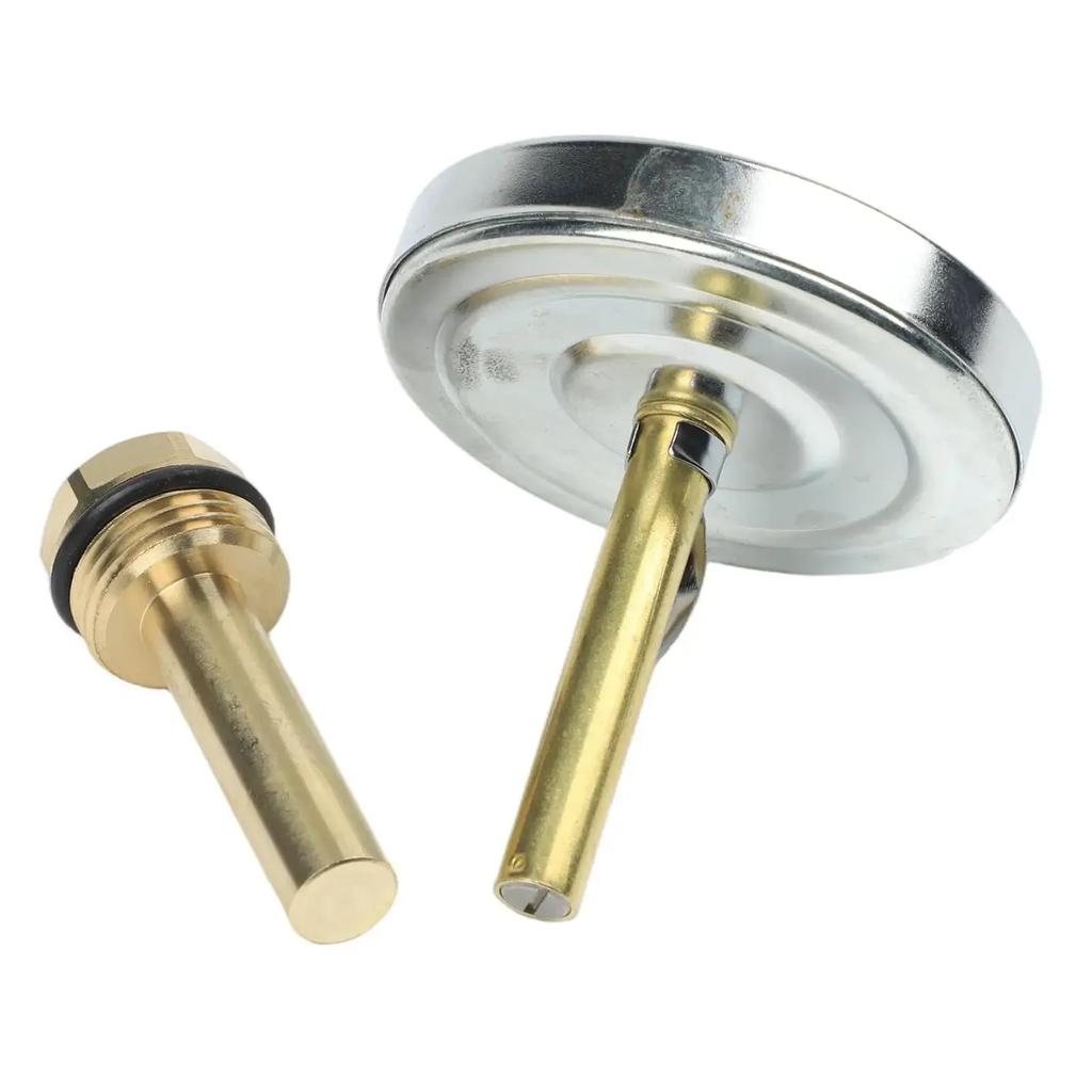 Indoor Heating Water Temperature Meter Thermometer With Brass Sleeve Silver Gold 8*50mm Thermometer Rod Easy Reading