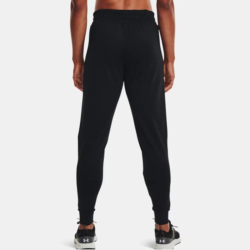 Under Armour Casual Elastic Cuff Fleece Joggers Thick Women Bottoms Black 1365785-001