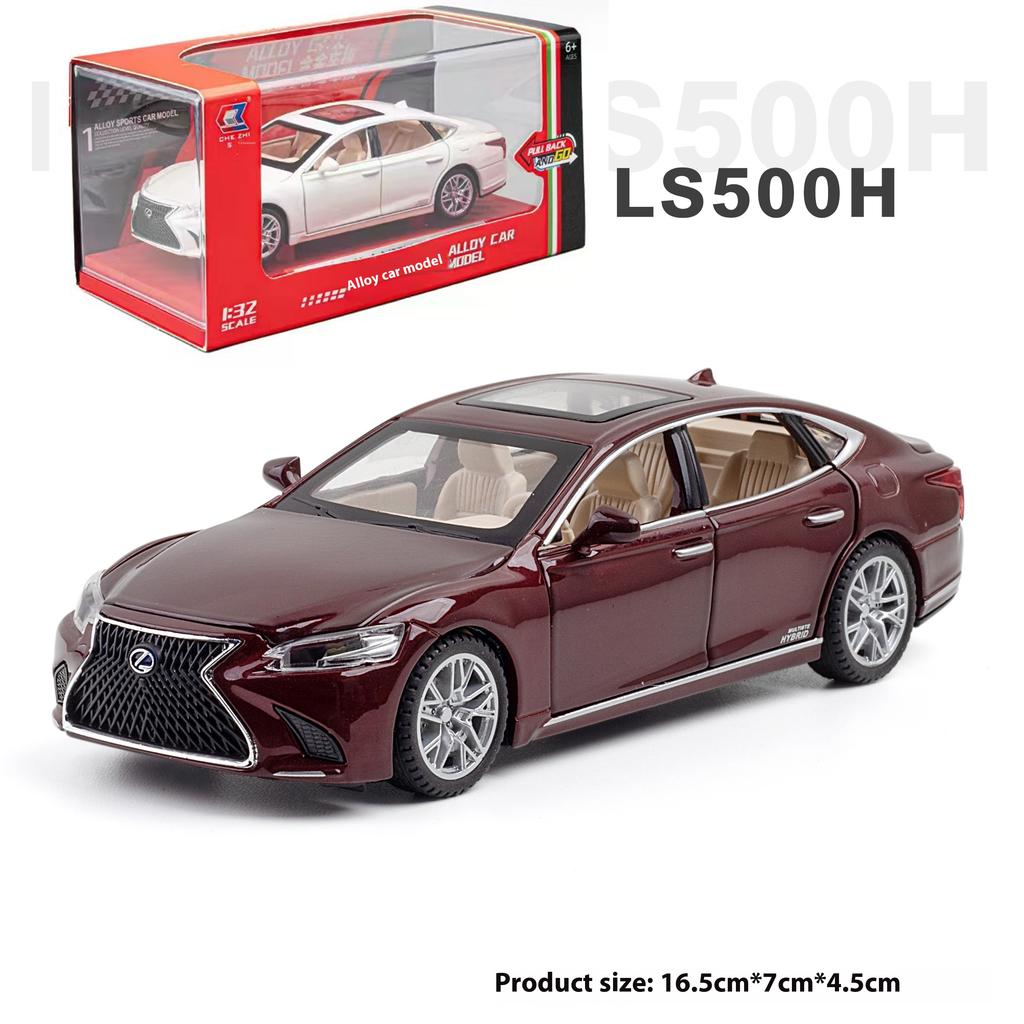 1/32 Alloy Die-cast Lexus LS500 Car Model Simulation Sound and Light Sedan Children's Toys with Base Ornaments Gift