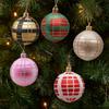 6pcs 6cm Christmas Balls Pendant Shatterproof Painted Christmas Tree Hanging Balls DIY Electroplated Christmas Gift Balls