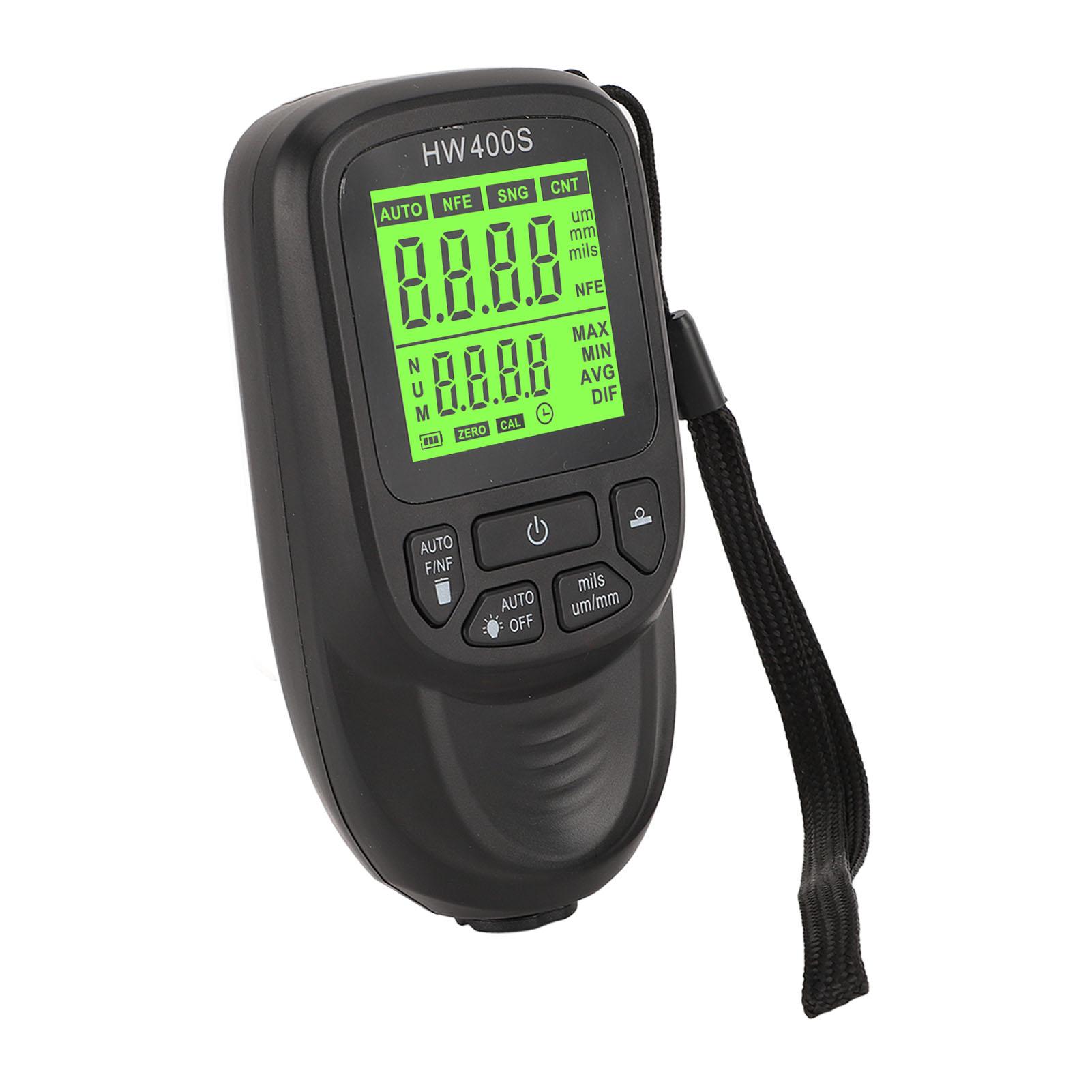 

Профессиональный толщиномер покрытия Высокая точность 3 единицы Измеритель толщины краски в милах Черный чёрный