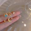 6Pcs/Set Elk Star Moon Stud Earring Set Korean Earrings Earrings for Women Heart Earrings Fashion Jewelry Ear Rings for Women