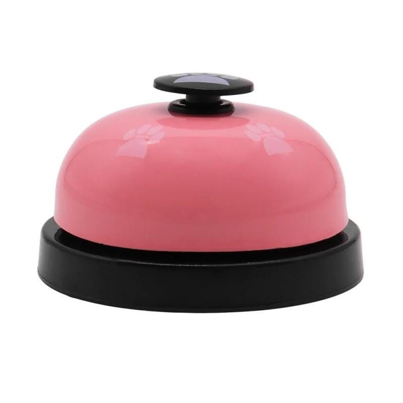 

Звонок для домашних животных, дрессировочный металлический колокольчик, звонок для кошек и собак, лай, колокольчик для заказа, игрушка для собак, следы от лап розовый