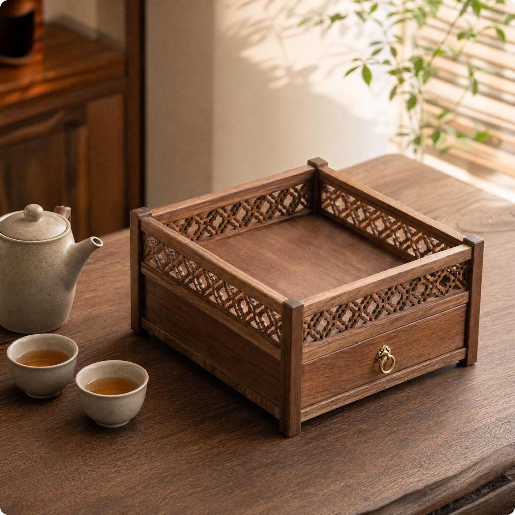Versatile Wooden Desktop Storage Organizer Multifunctional