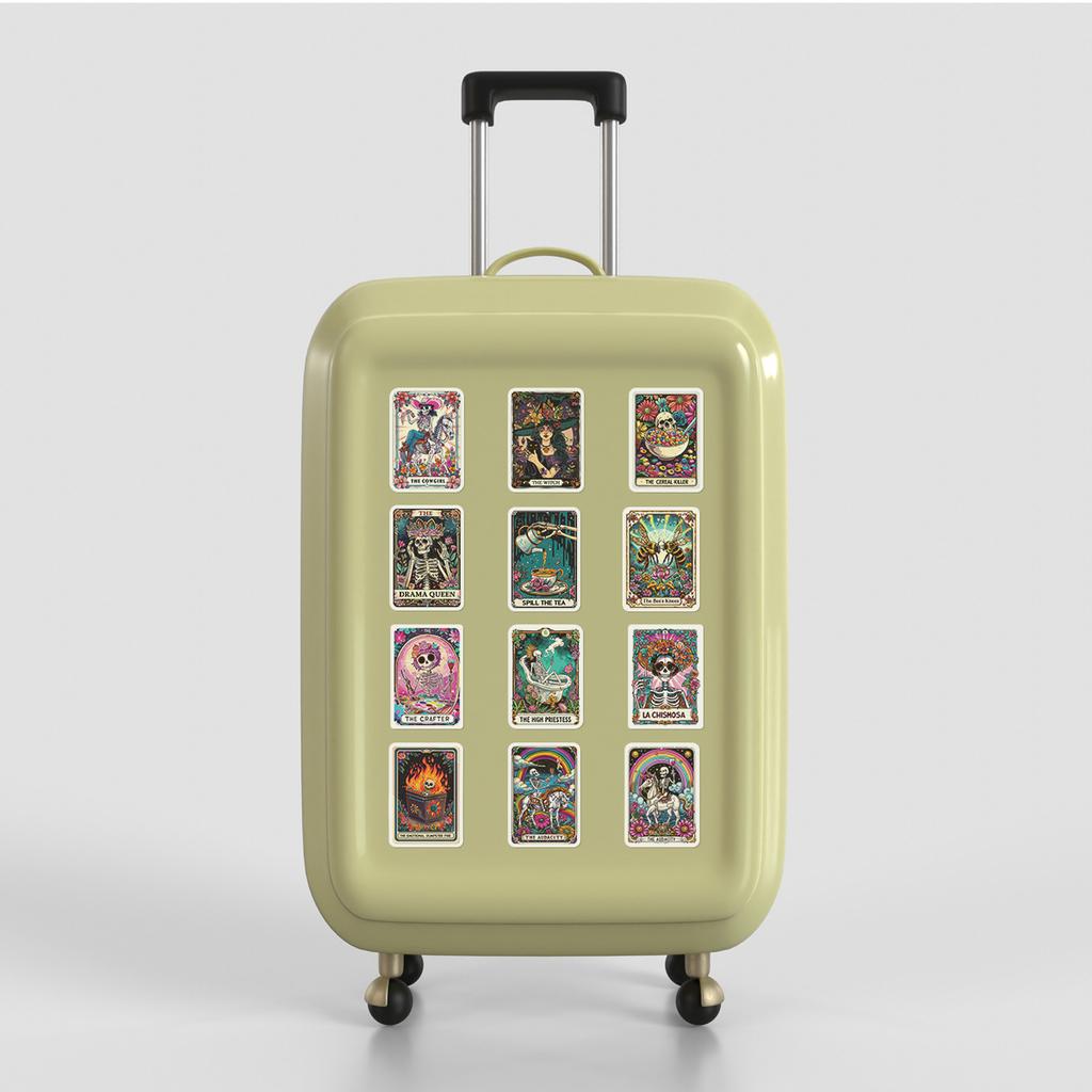 50 Nordic Style Tarot Card Series Graffiti Stickers Water Cup Notebook Skateboard Waterproof Decorative Stickers
