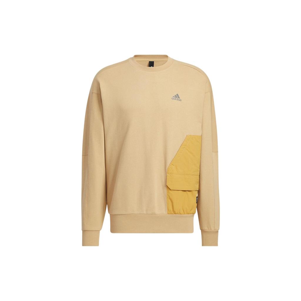 adidas Sweatshirts Men's Khaki Crew Neck Moderate Regular HP1382