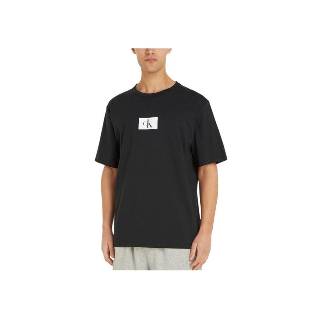 Calvin Klein Ss23 Crew Neck Pullover Letter Print Short Sleeve T-Shirt Men Tops Black 000NM2399E-UB1