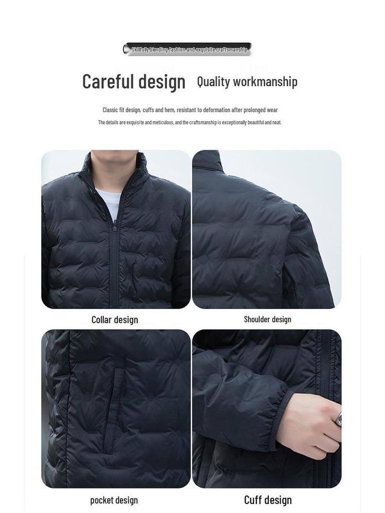 90% Down Men's Versatile Stand Collar Lightweight Jacket - 2025 Autumn/Winter Collection