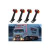 APSMOTIV Side Rubber Stalk Marker Light Red/Amber Lamp 12v for Truck Caravan Kenworth Peterbilt Freightliner Western Star Trucks Semi Trailers 4-Pack